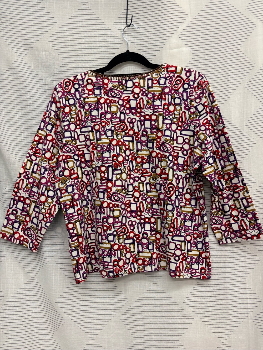 Ruby Rd. Pink Multi Geometric Scoop Neck Tunic - Picture 2 of 5